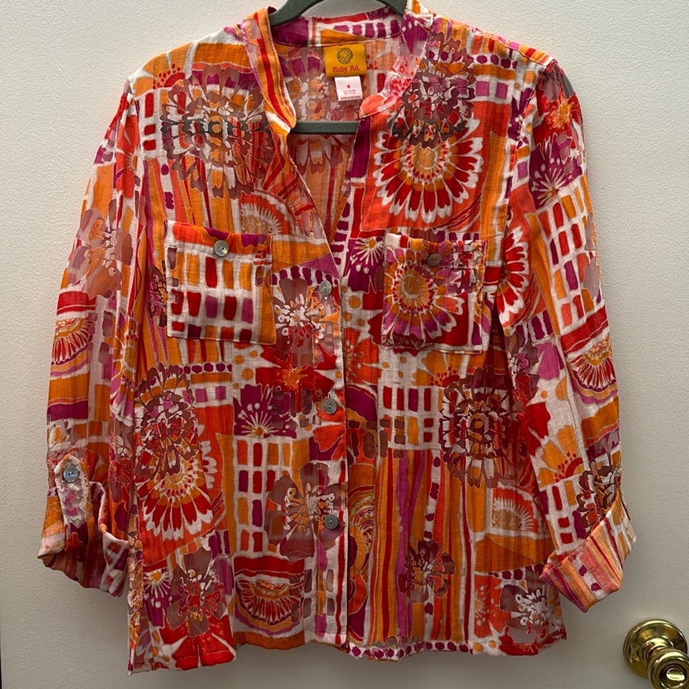 💙Ruby Rd Floral Blouse *EUC*